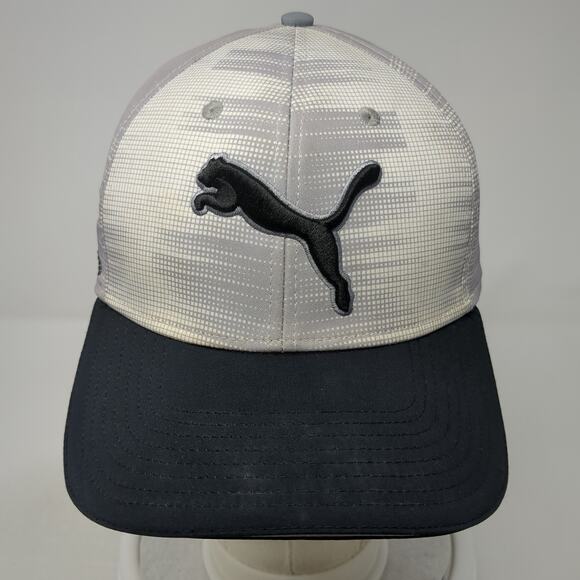 PUMA Snapback Hat Gray One Size Embroidered Logo Colorblock PWR Cool - Picture 2 of 10